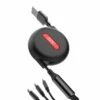 Câble XO Enrouleur USB - Lightning + USB-C + MicroUSB 1,0 M 2,4A