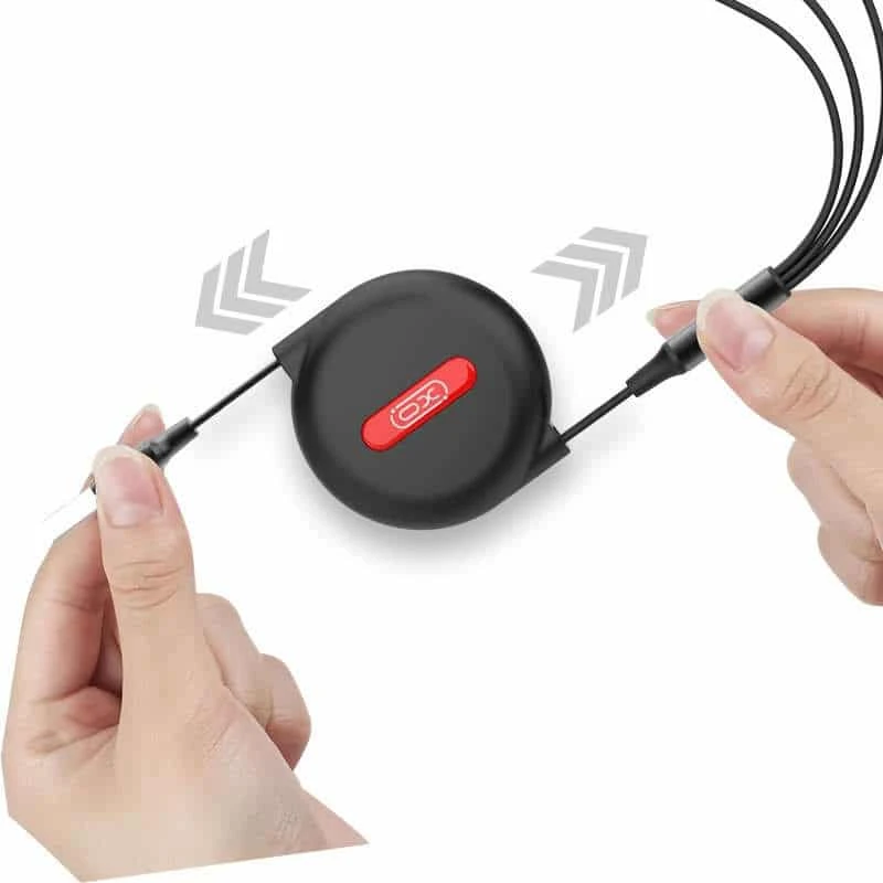 Câble XO Enrouleur USB - Lightning + USB-C + MicroUSB 1,0 M 2,4A 2 Câble XO Enrouleur USB - Lightning + USB-C + MicroUSB 1,0 M 2,4A – Image 2
