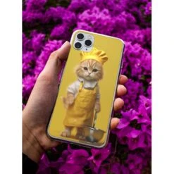 Coque Chat Cuistot En Gel Pour IPhone 15 Pro Max
