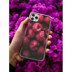 Coque Framboise En Gel Pour IPhone 15 Pro