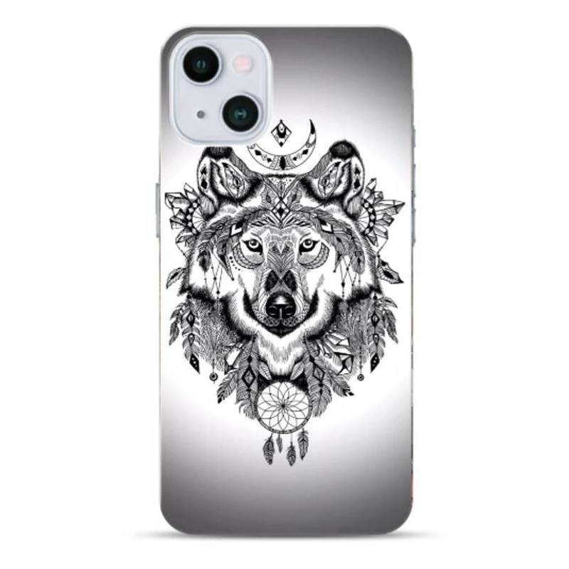 Coque Lion Tribal En Gel Pour IPhone 15 Plus 1 Coque Lion Tribal En Gel Pour IPhone 15 Plus