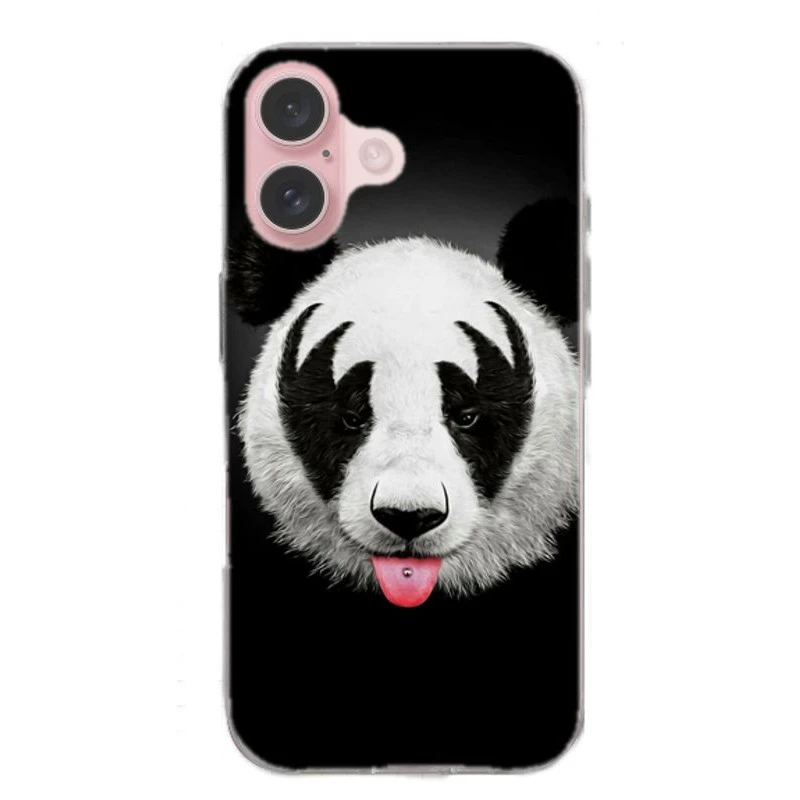 Coque Panda En Gel Pour IPhone 16+ 1 Coque Panda En Gel Pour IPhone 16+