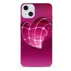 Coque Pink Heart En Gel Pour IPhone 15