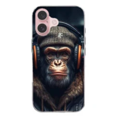 Coque Singe En Gel Pour IPhone 16+
